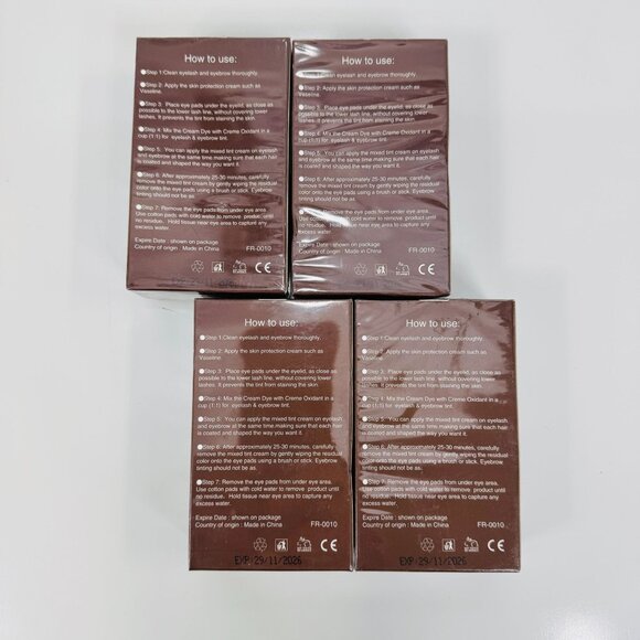 Flora Ruby COFFEE for Eyebrows Eyelash And Eyebrow Dye Tint Kit Exp 11/26 (4-pk) - Picture 2 of 5